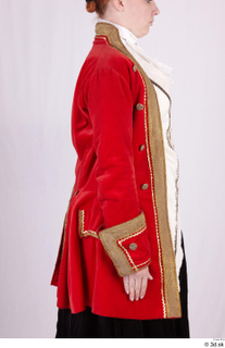  Photos Woman in Historical Dress 75 17th century Historical clothing red jacket upper body 0009.jpg